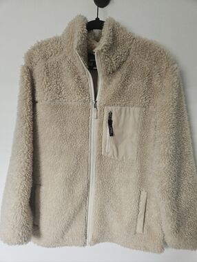Patagonia Meduim Cozy Sherpa Zip-Up Jacket in Cream Medium Women